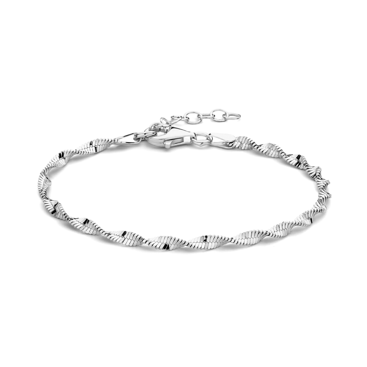 Gerhodineerd 925 zilveren armband met een schakelbreedte van 2.7mm en een karabijn sluiting. De armband heeft een draaglengte van 16cm met een extensie van 3cm.