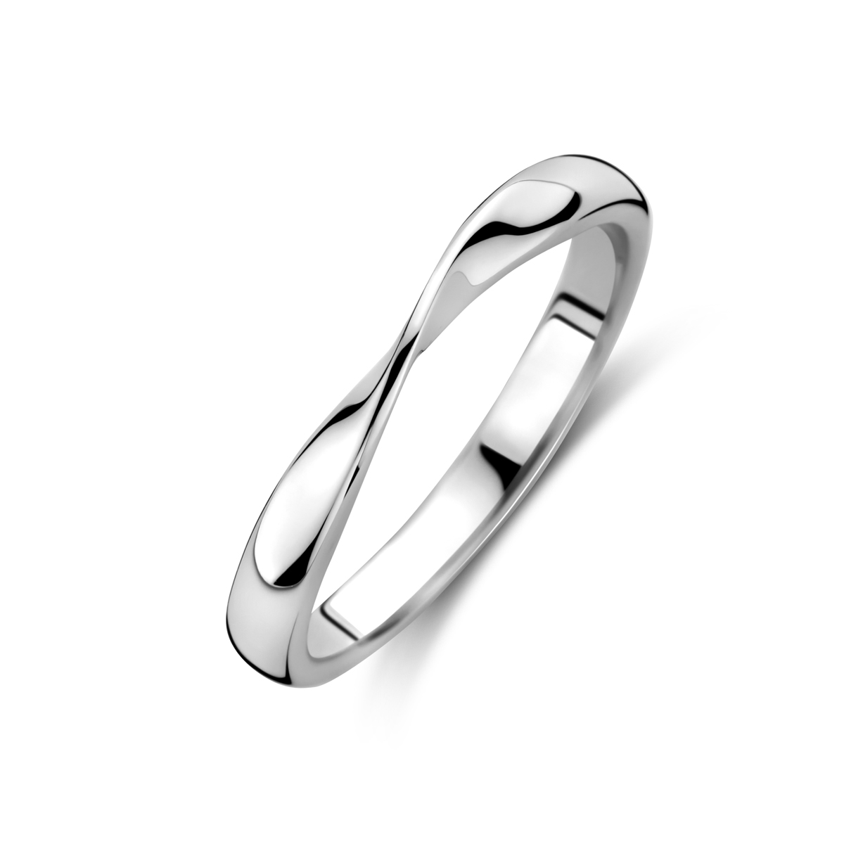 Gerhodineerd 925 zilveren ring met een breedte van 2.5mm.