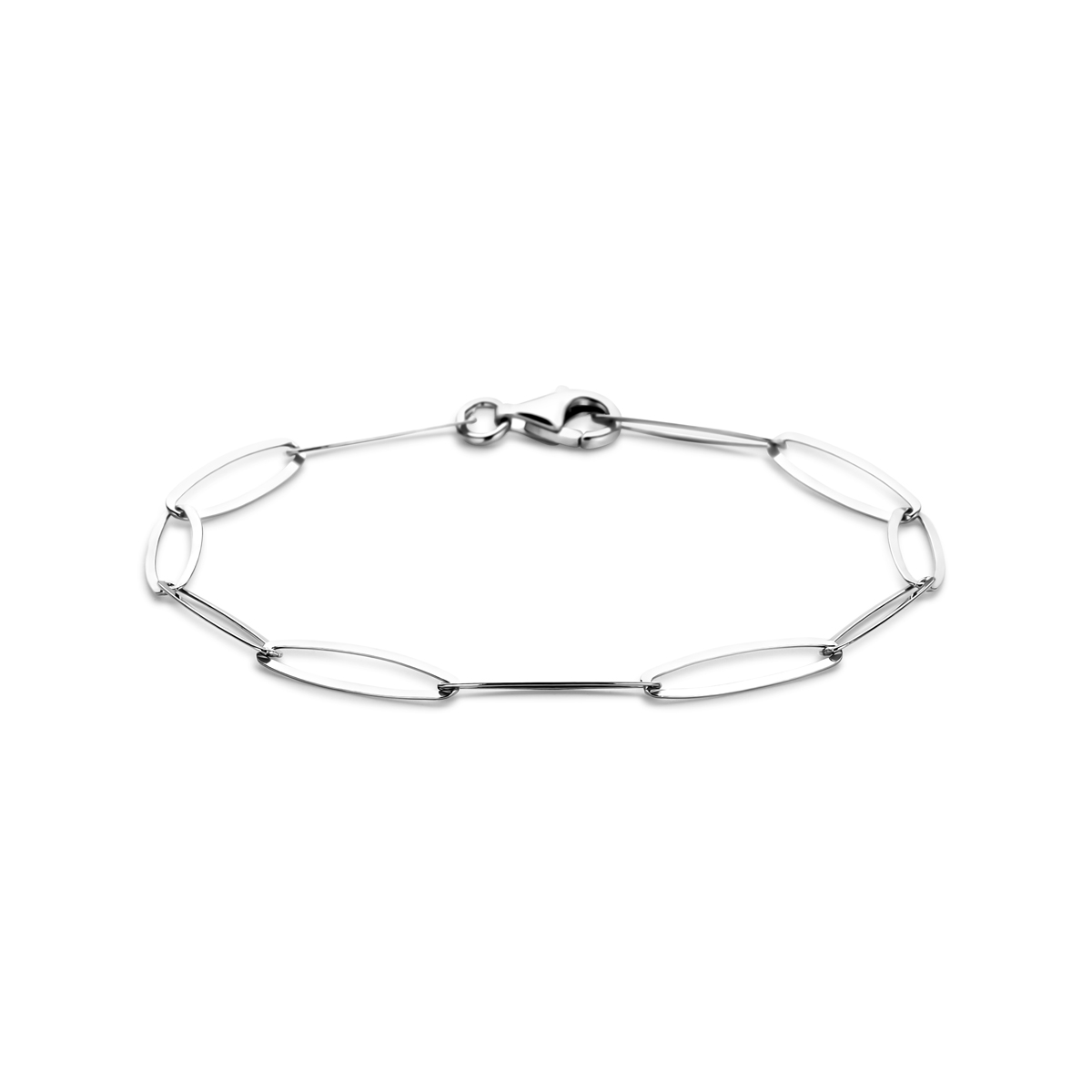 Gerhodineerd 925 zilveren armbandmet een draaglengte van 19cm en een schakelbreedte van 5.1mm. Uitgevoerd met karabijnsluiting.