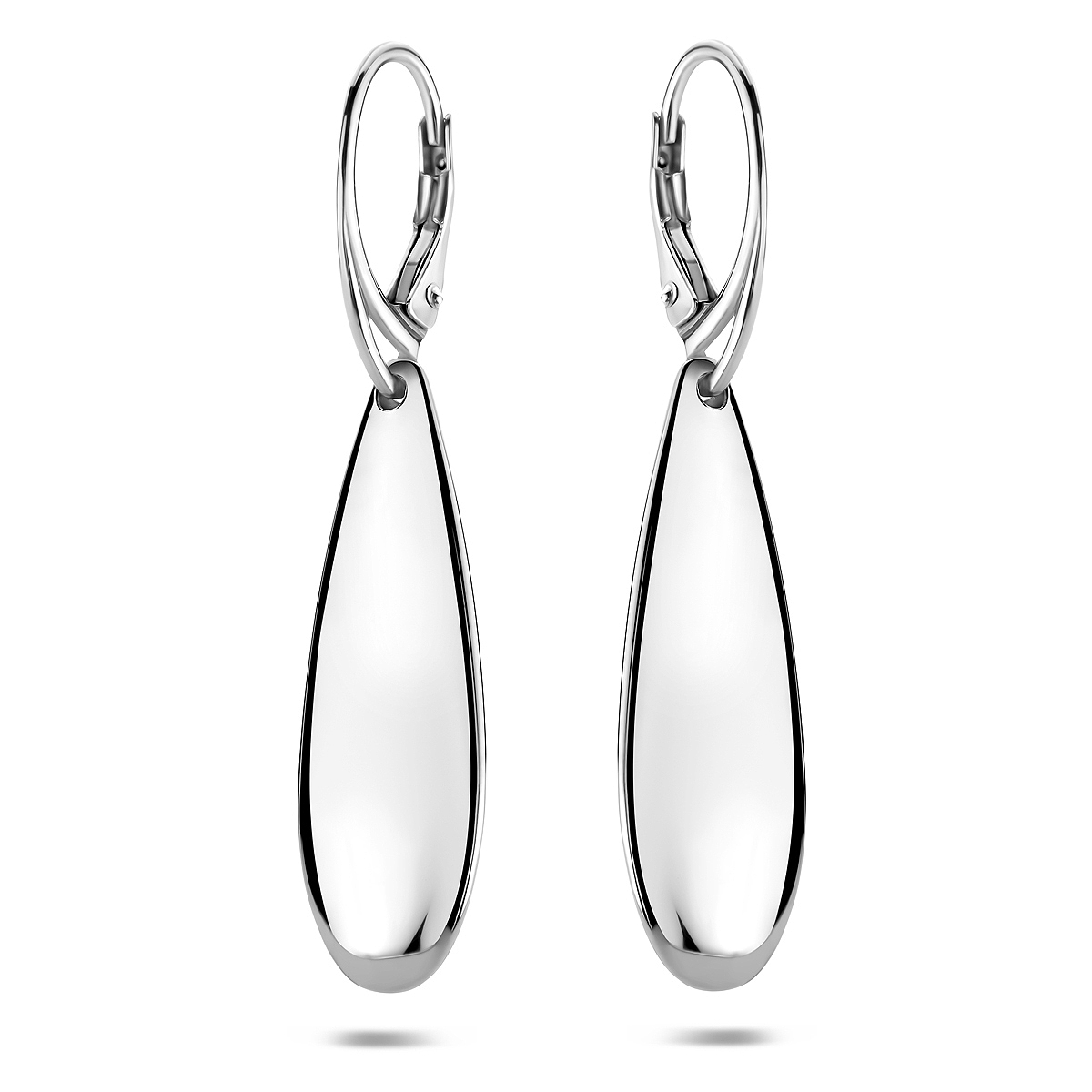 Gerhodineerd 925 zilveren oorhangers met een totale hoogte van 48 mm.