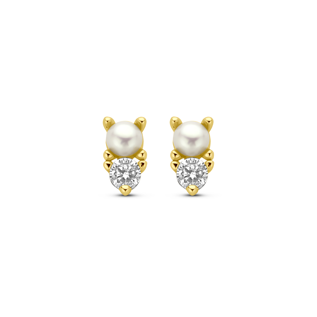 oorknoppen parel en zirkonia 1 micron