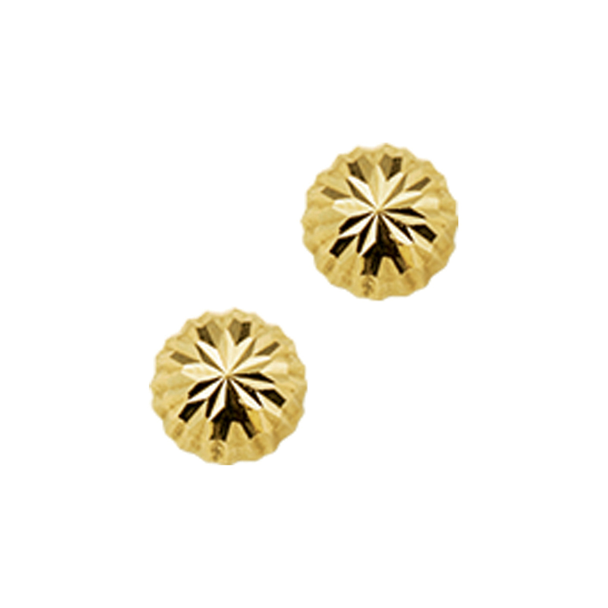 oorknoppen gediamanteerd 14K geelgoud