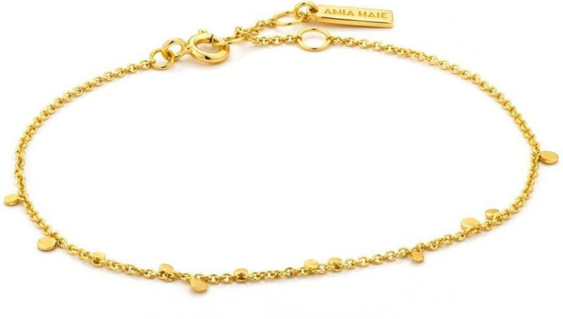 De Geometry Mixed Discs Bracelet S, modelnummer AHB005-02G, is een elegante armband in de categorie 'jewel'. Deze goudkleurige armband is gemaakt van goudverguld 925 sterling zilver en heeft een lengte van 180 mm. Het beste te dragen bij zowel casual als formele outfits. Een schitterend accessoire om elke look af te maken!