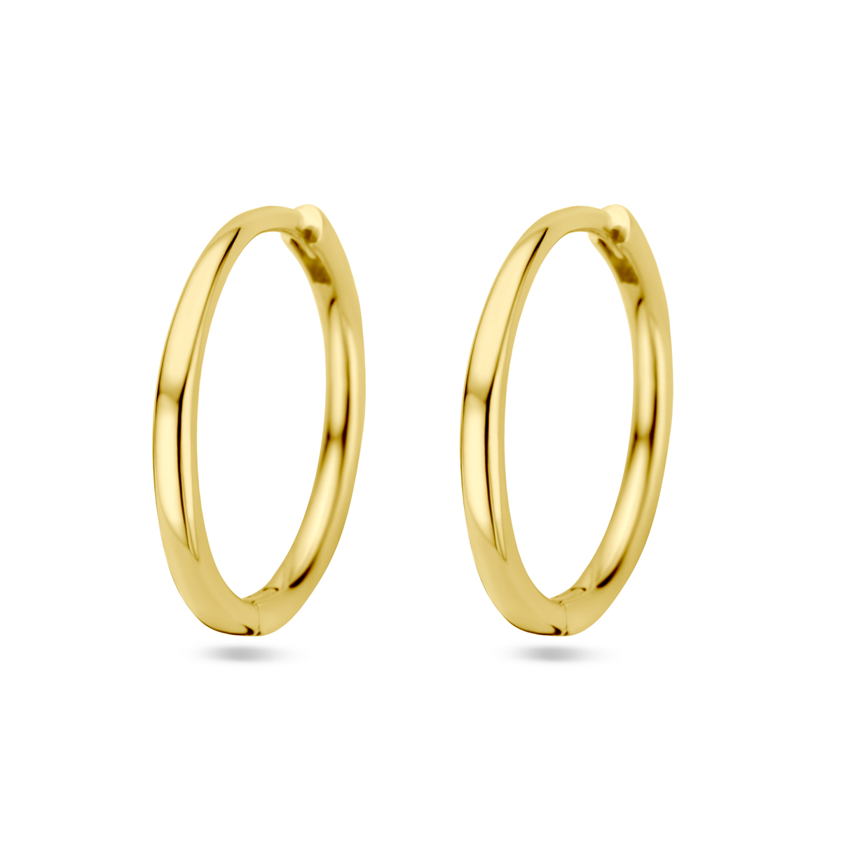 14k Geelgouden klapoorringen met een afmeting van 16x1.5mm.