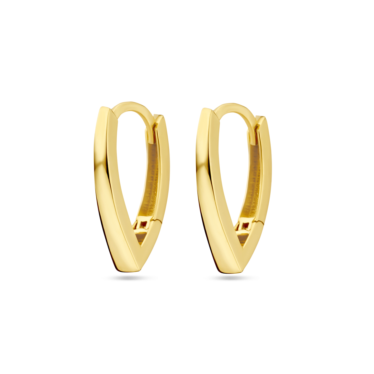 14k Geelgouden klapoorringen met een afmeting van 16.5x10mm. Dikte is 3mm