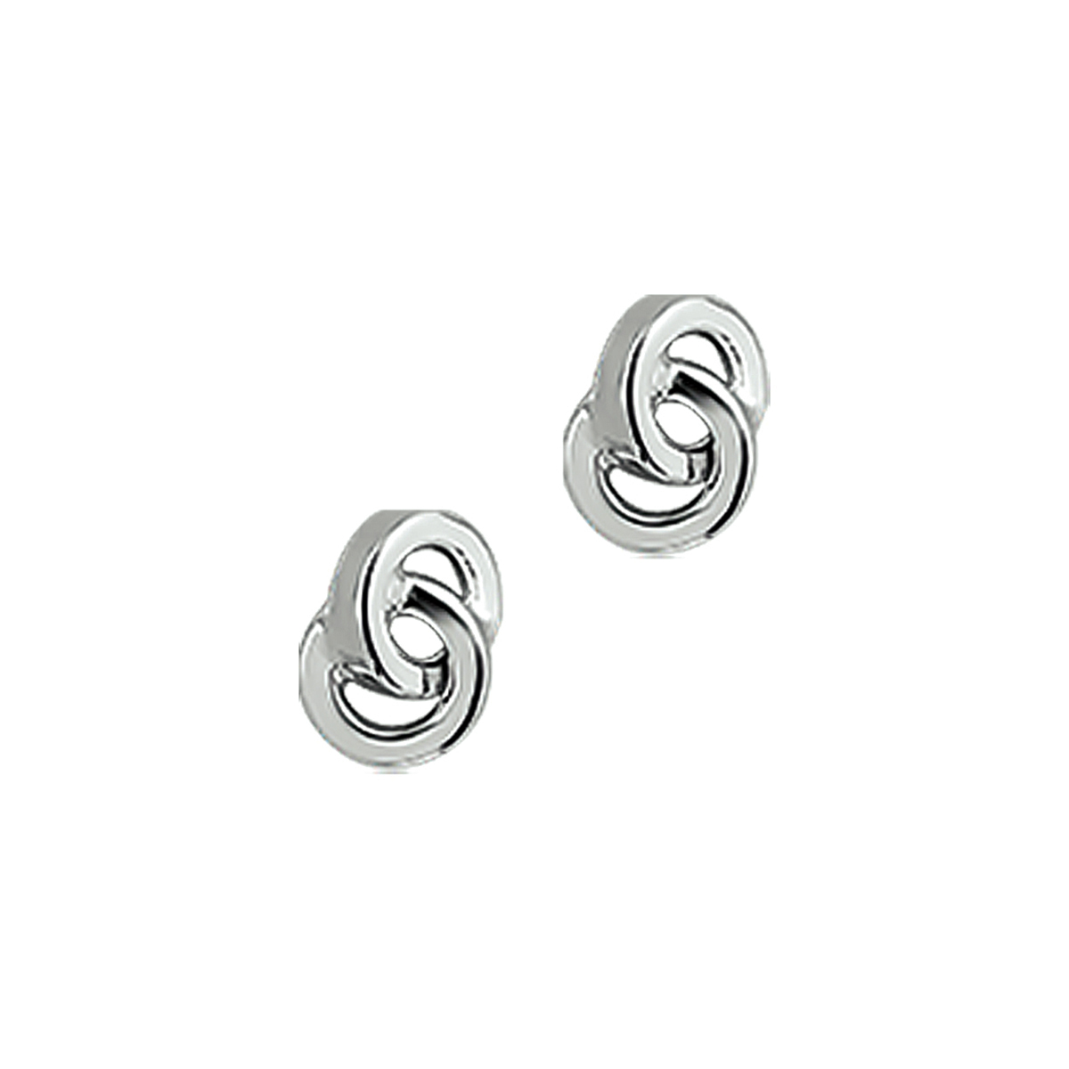 Witgouden oorknoppen.