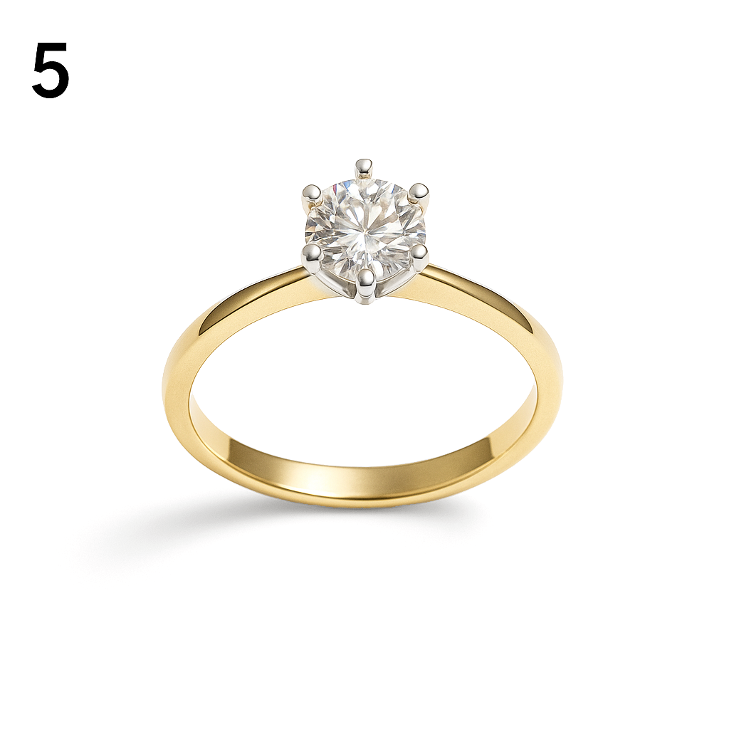 Gouden solitair ring met 0.49 ct. Labgrown diamant