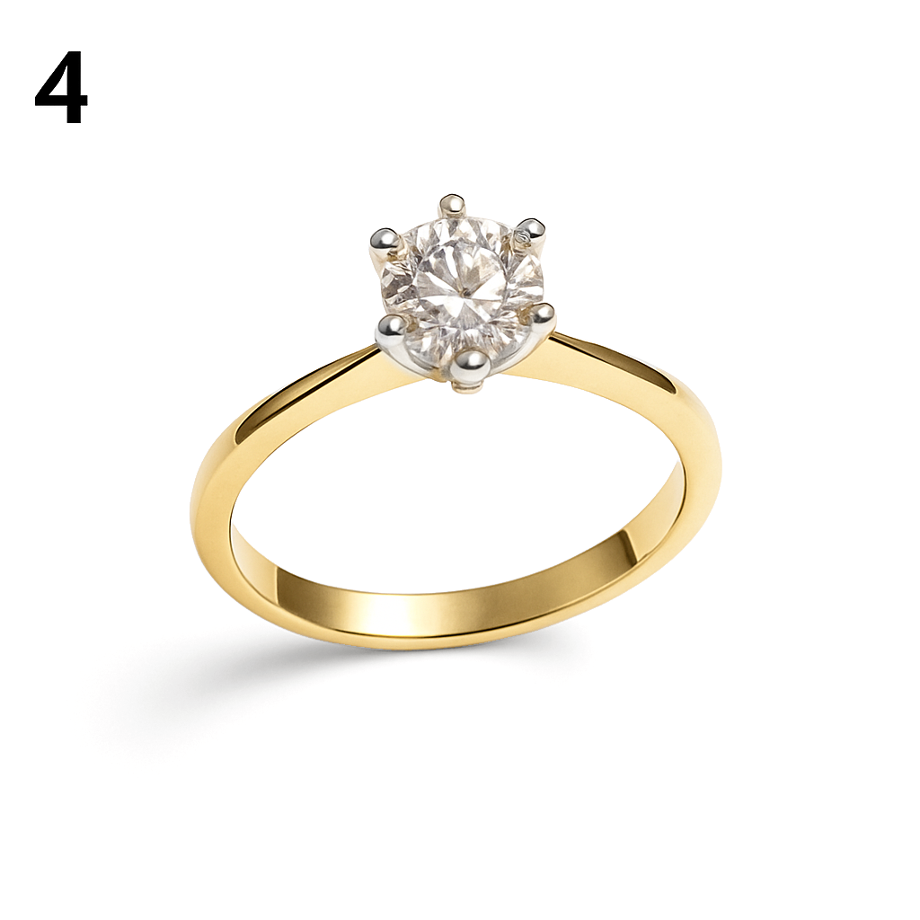 Gouden solitair ring met 0.51 ct. Labgrown diamant