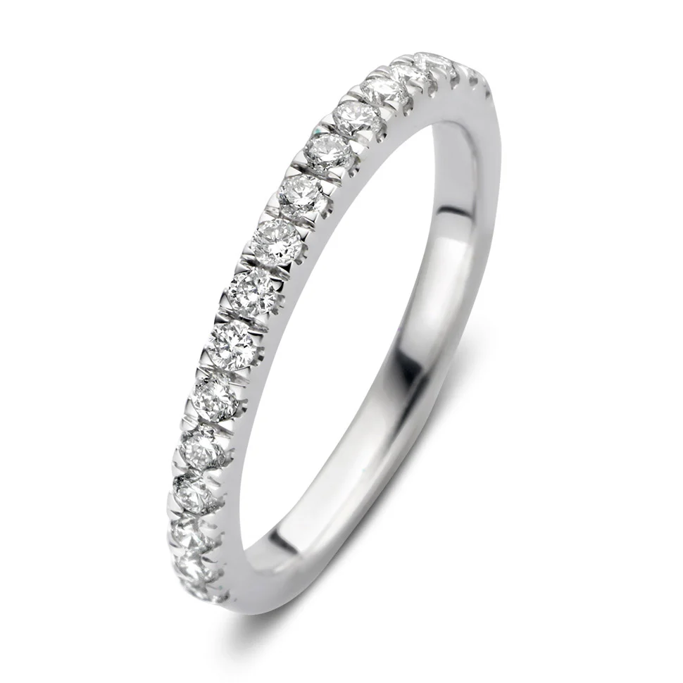 Aurore Jewelry - 18kt witgouden rijring Millie, bezet met briljant geslepen labgrown diamanten - RA25500044-51