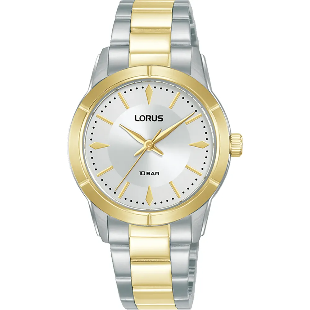 De Lorus Dames Quartz Bicolour White 100M WR, modelnummer RG228YX9, is een stijlvolle polshorloge. Deze bicolour horloge biedt een waterbestendigheid tot 100 meter. Draag dit elegante horloge dagelijks voor een verfijnde look, of combineer het met formele outfits voor speciale gelegenheden. Het is de perfecte aanvulling op zowel casual als formele kledingstijlen.