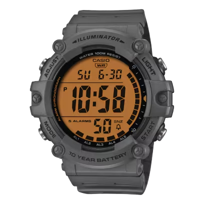 Een multifunctioneel digitaal horloge met een breed, goed afleesbaar display - perfect voor sporters. 

Waterbestendig tot 10 bar, batterijlevensduur van tien jaar, LED-achtergrondverlichting en handige functies zoals stopwatch, alarm en meer.