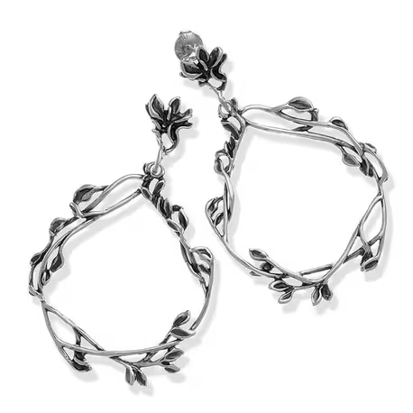 Tree of Life zilveren oorhangers van Giovanni Raspini.