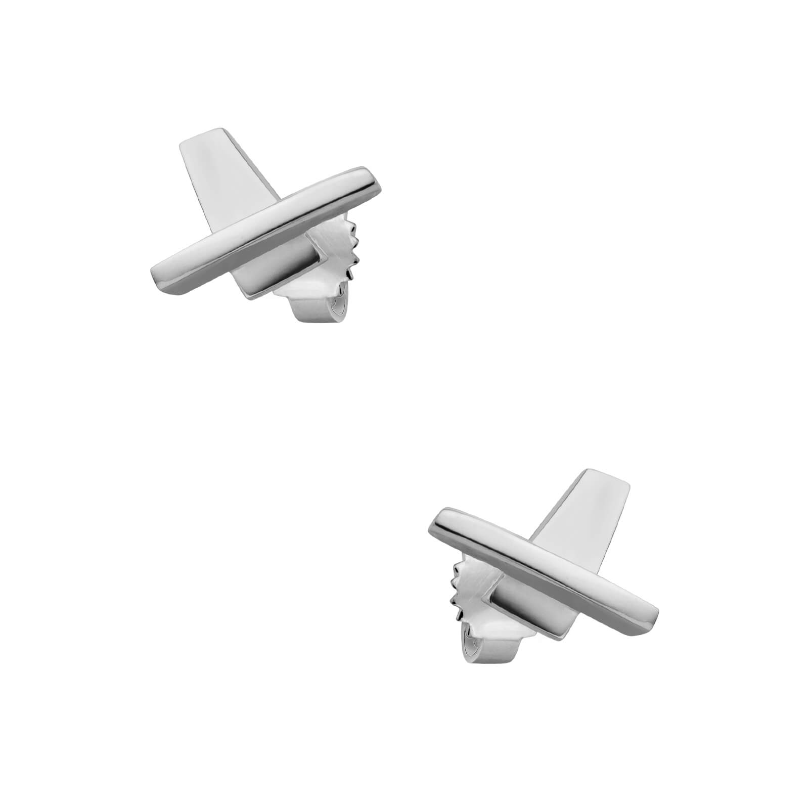 Nol - Zilveren handgesmeden oorstekers 10x4mm - AG04827-4