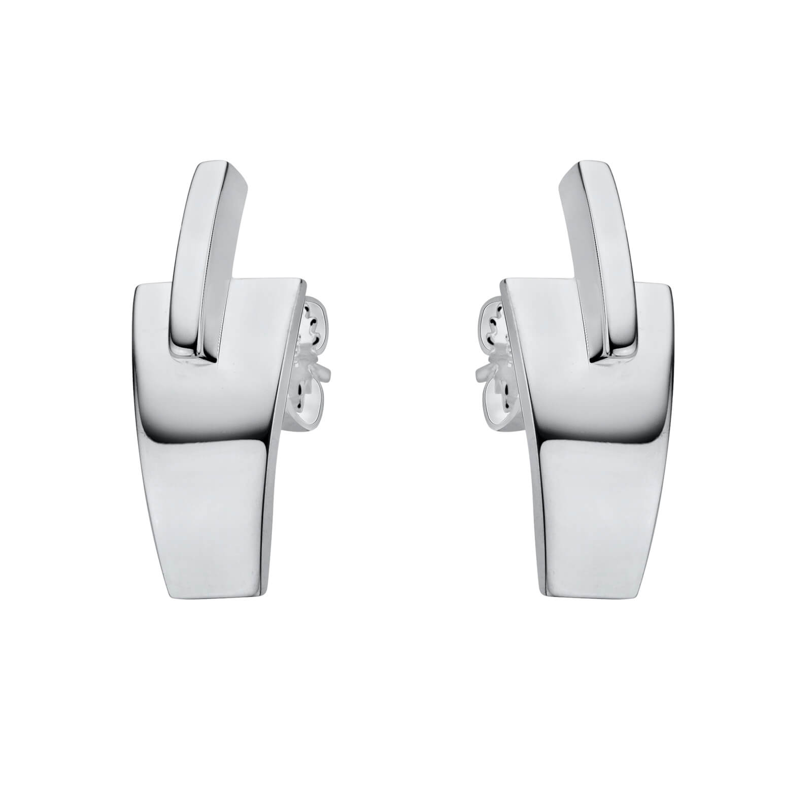 NOL - Zilveren hand gesmeden oorstekers 8mm breed - AG81827-8