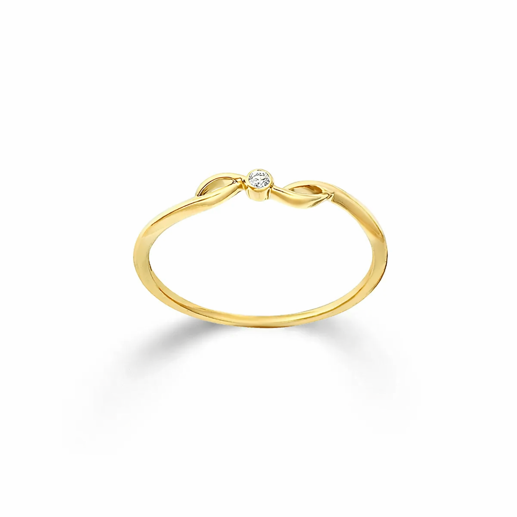 Gouden ring met 0.02 ct. briljant