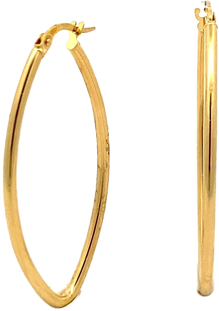 gouden Monzario oorringen, ovaal 44,5mm 
