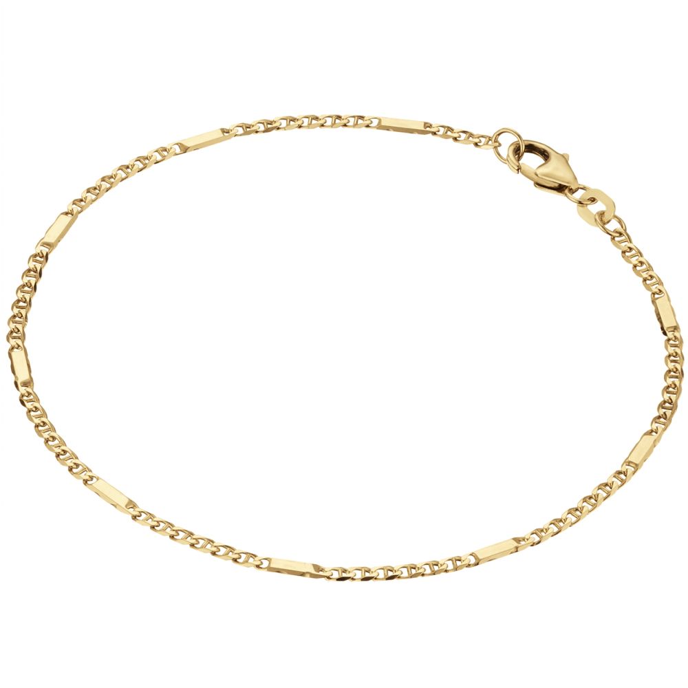 Glow 204.2012.19 Dames Armband- Armband gemaakt van 14 karaat goud, in de kleur geel-goud- De breedte van deze armband is 2 mm- De lengte van deze armband is 19 mmWordt geleverd in originele Glow verpakking en 2 jaar offici&euml;le garantie.