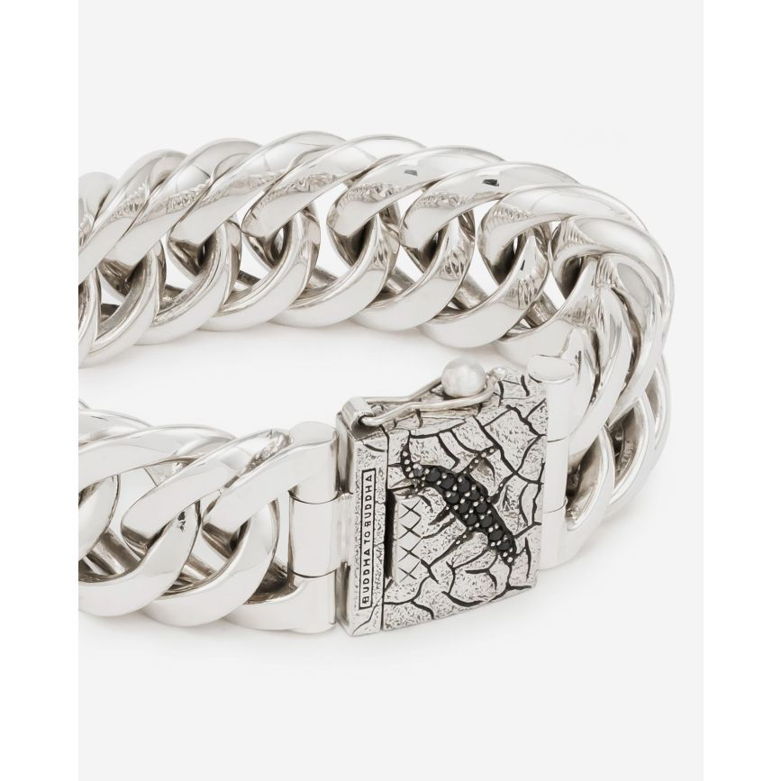 Chain Big Black Spinel Limited Bracelet Silver