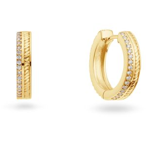 De Klapoorringen Tors Rij CZ 925GP, modelnummer 107894200, kenmerken zich door elegante sieraden met hoogwaardige afwerking. Met sprankelende CZ-stenen en verguld met 925 sterling zilver, stralen ze luxe uit. Draag ze bij formele gelegenheden of als dagelijks statement. Combineer met bijpassende sieraden voor een complete look. Perfect als cadeau of persoonlijke verwennerij.