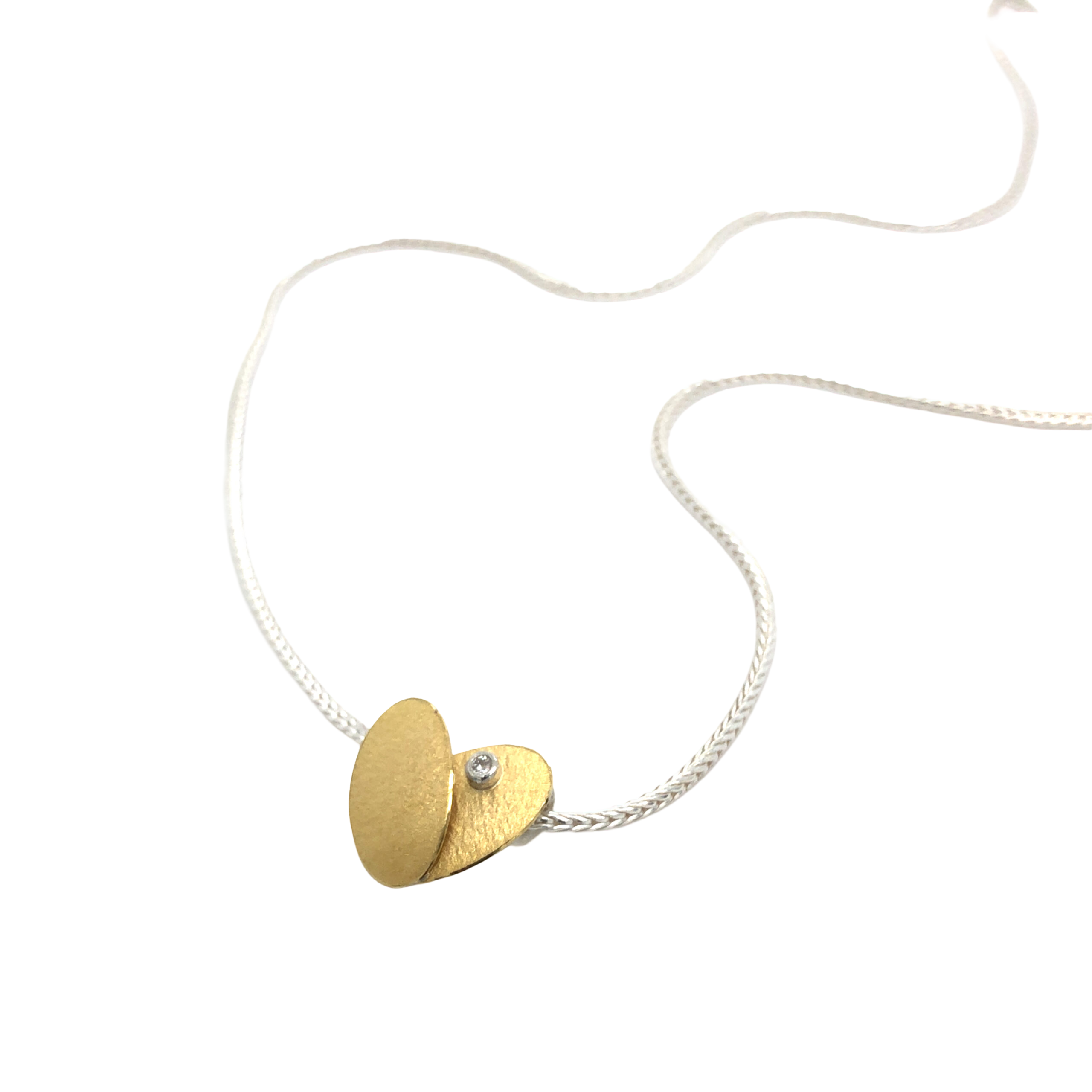 Ring in Gelbgold 750/ Silber 925 mit Brillanten