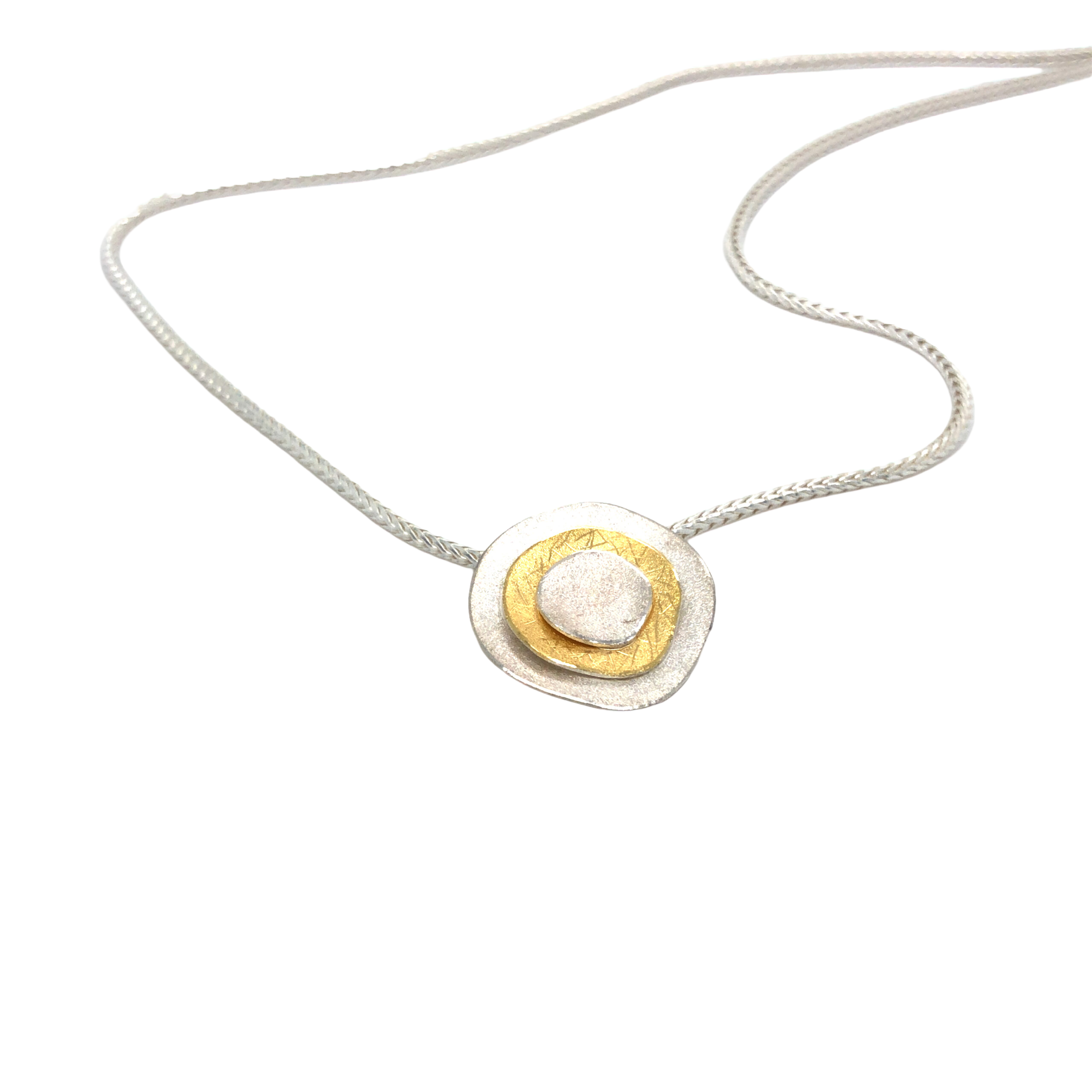 Halskette in Silber 925/ Gold 900/ooo