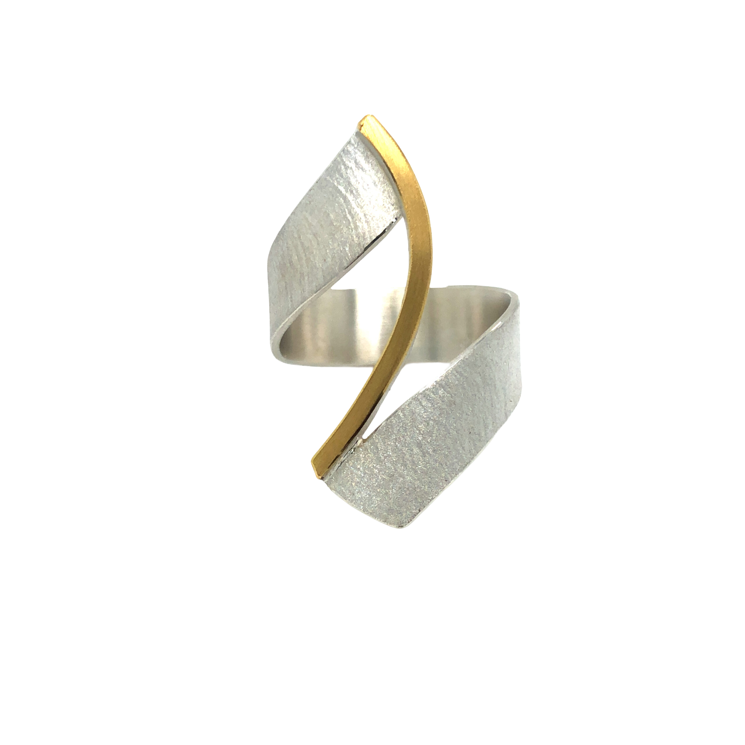 Ring in Silber 925/ Gold 900 Gr. 56