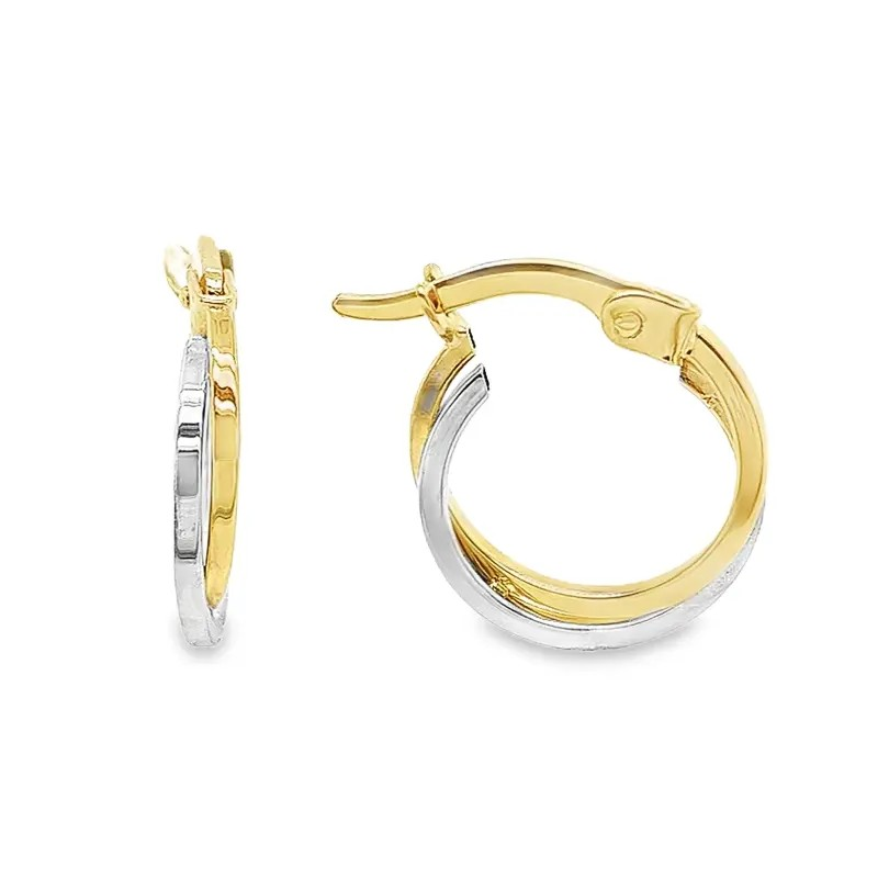 De 14 Karaats Bicolor gouden oorringen Fantasie, zijn prachtige juwelen met een unieke fantasieontwerp. Hoewel de eigenschappen een ketting aangeven, zijn deze oorringen ideaal voor een verfijnde en elegante look. Perfect voor zowel dagelijkse draag als speciale gelegenheden. Draag ze met je haar opgestoken om het ontwerp extra te accentueren.