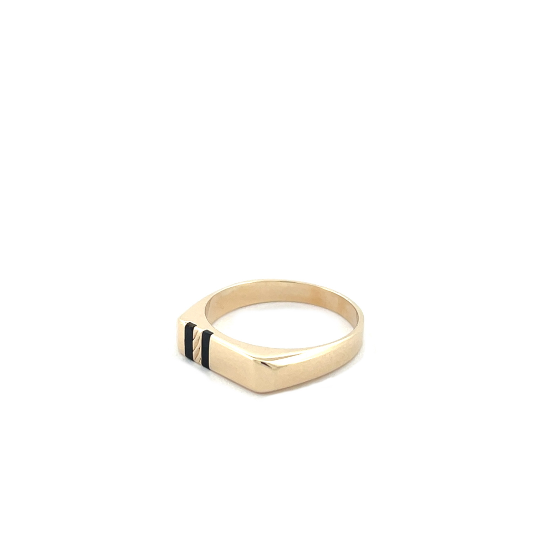 gouden ring onyx