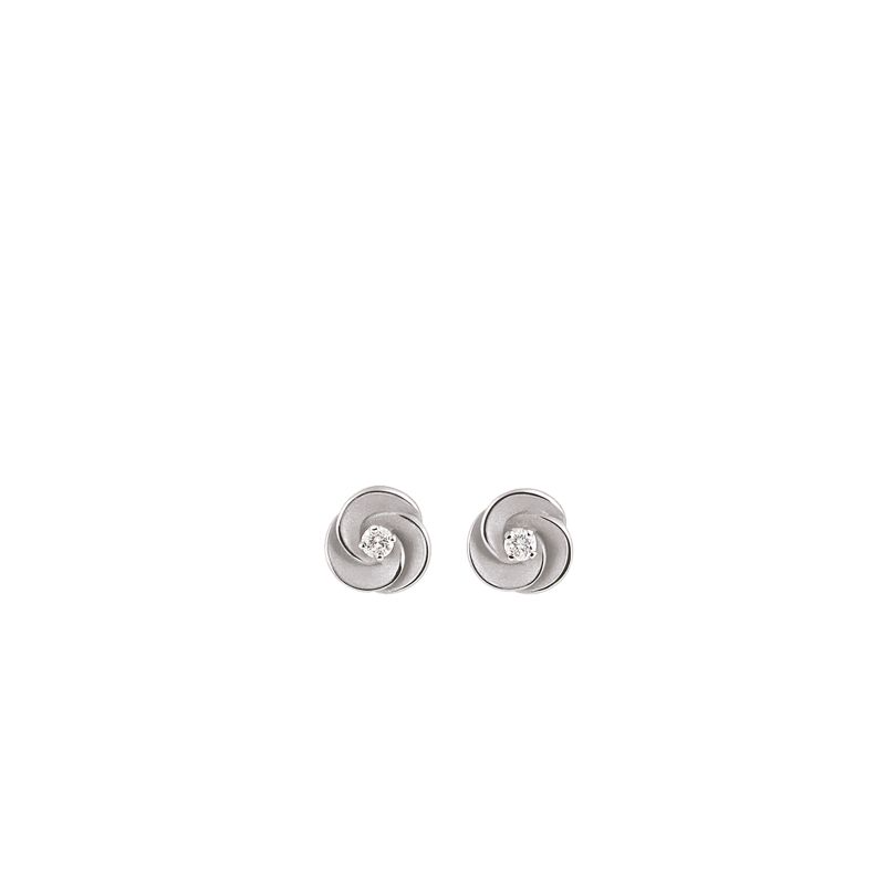 Desert Rose Series Earrings, 18Kt White Ice Gold with Diamonds

Dia ct. 0.12