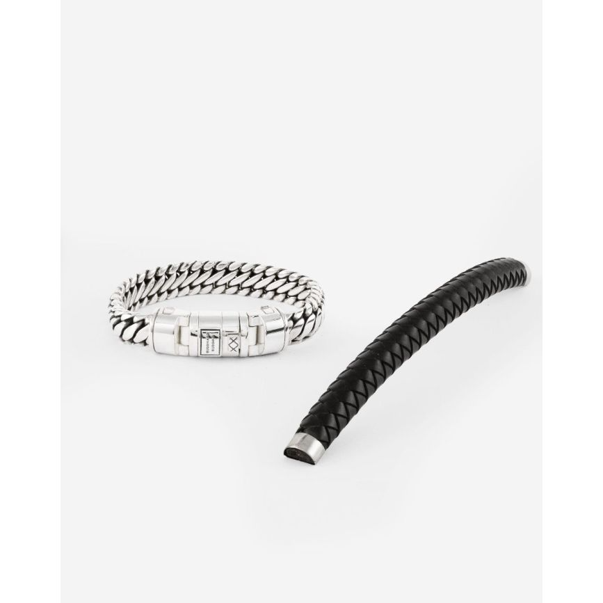 Ben Customized Set Silver & Leather Black