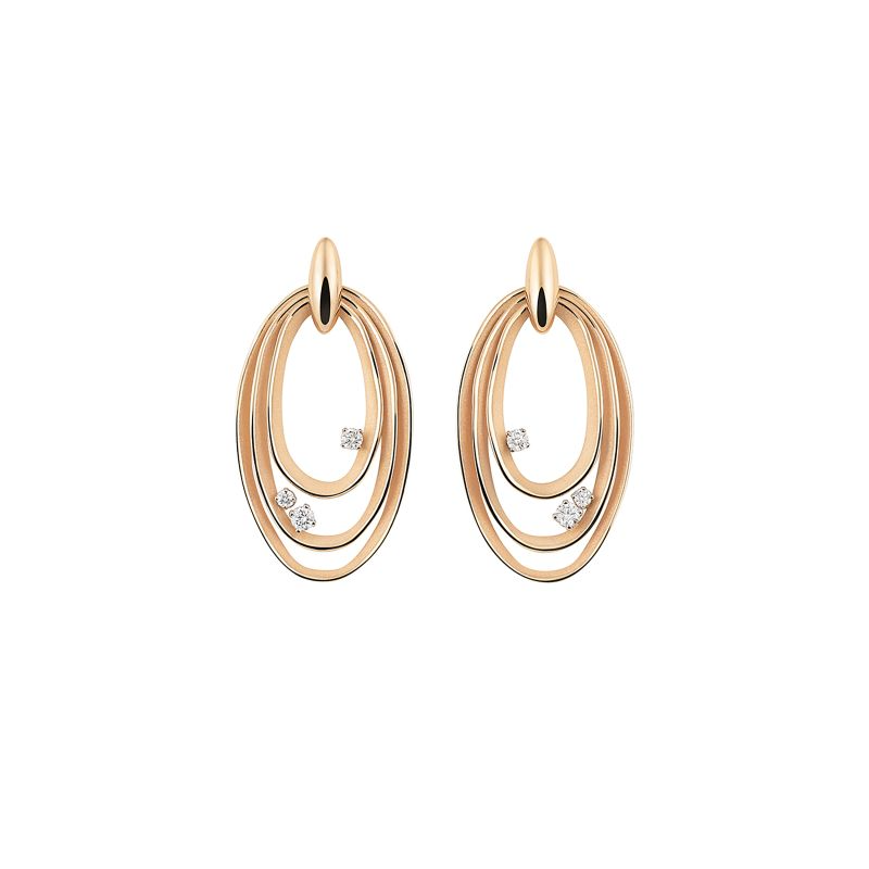 Dune Chic Series Earrings, 18Kt Orange Apricot Gold with Diamonds

Dia ct. 0.3
