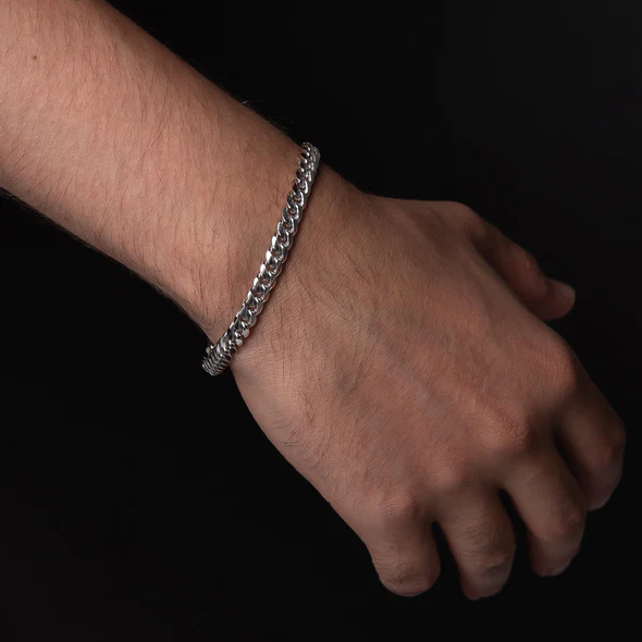 zilveren gourmet "Cuban Link" armband 8mm breed en21 cm lengte 96022000121Z