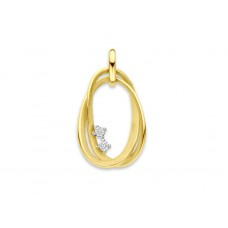 Hanger 18 kt met zirconioa. Dit juweel kan ook gemaakt worden met oud goud. Geef 5.8 gr 18 kt en betaal slechts 514&euro;.