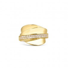 Ring geel met diamant