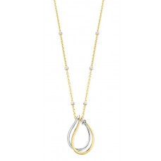 Hanger bicolor met diamant (zonder ketting)