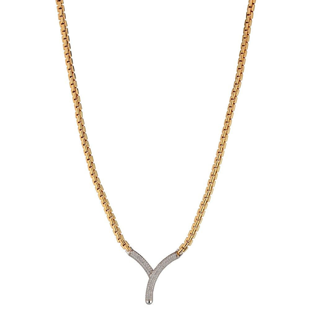 Ketting met zirconia in verguld 18 k van het merk Marcello Pane 