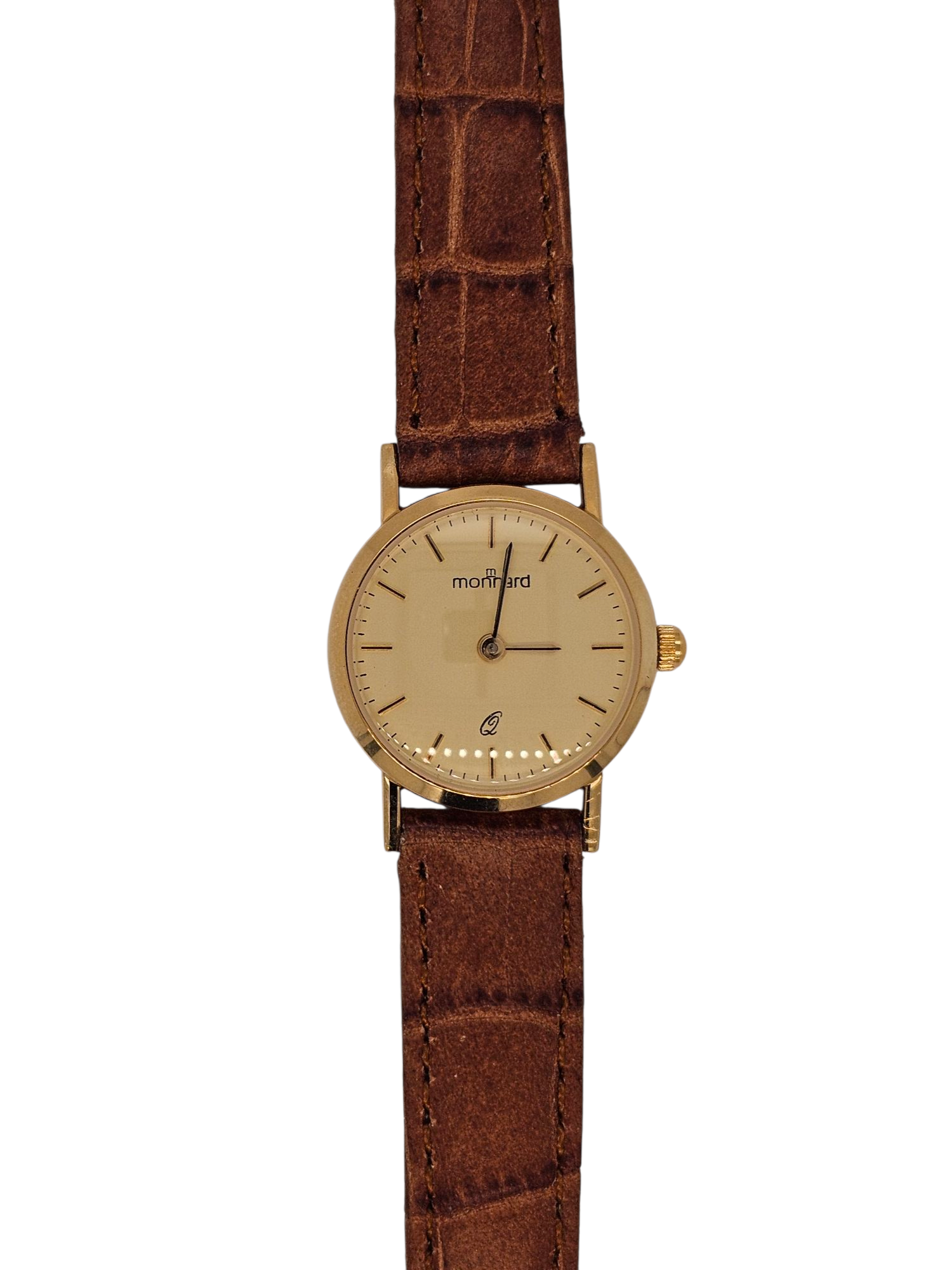 horloge met geelgouden kast