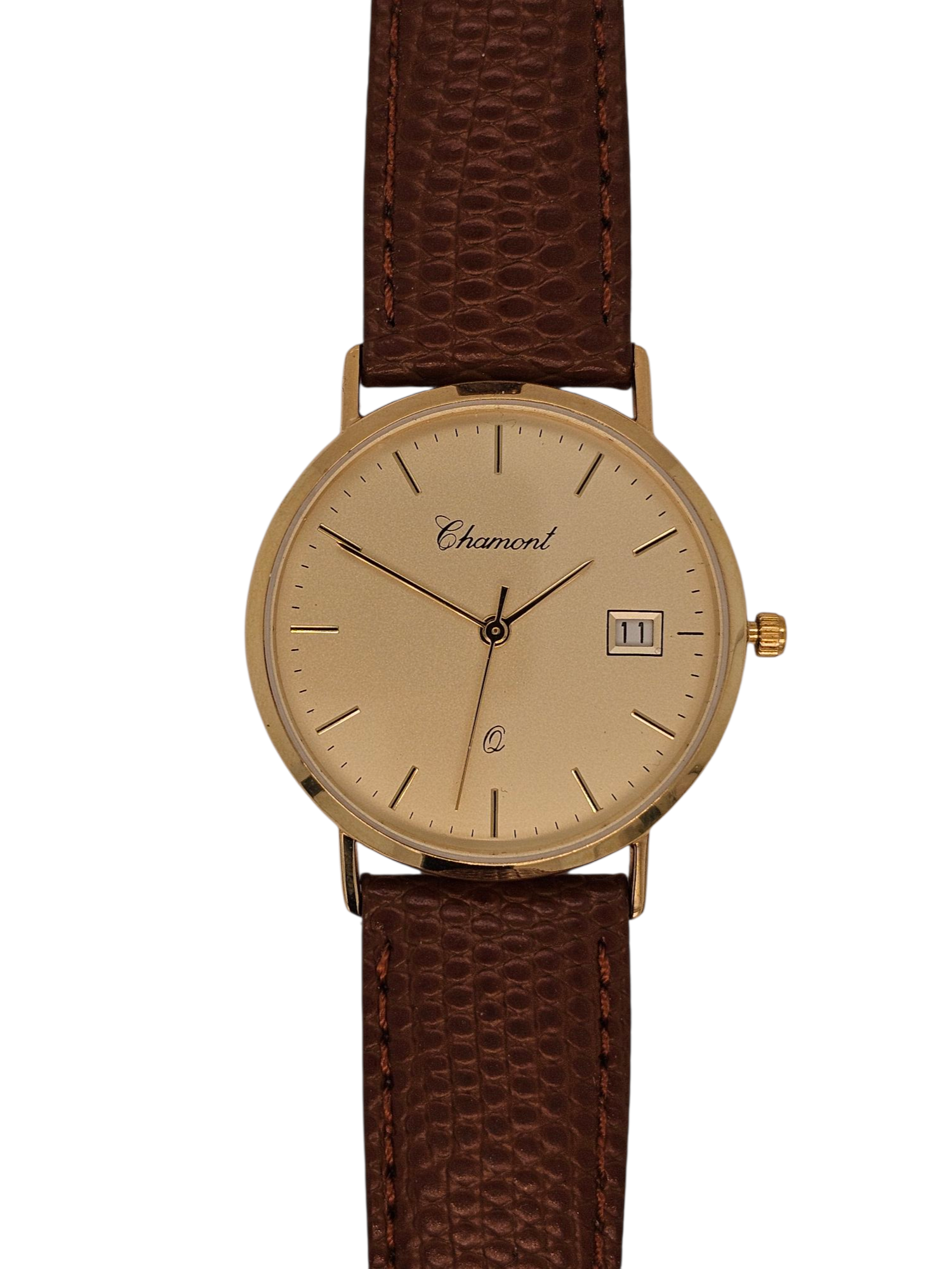 horloge met geelgouden kast