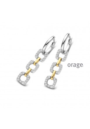 Oorringen met zirconia in zilver van het merk Orage 
