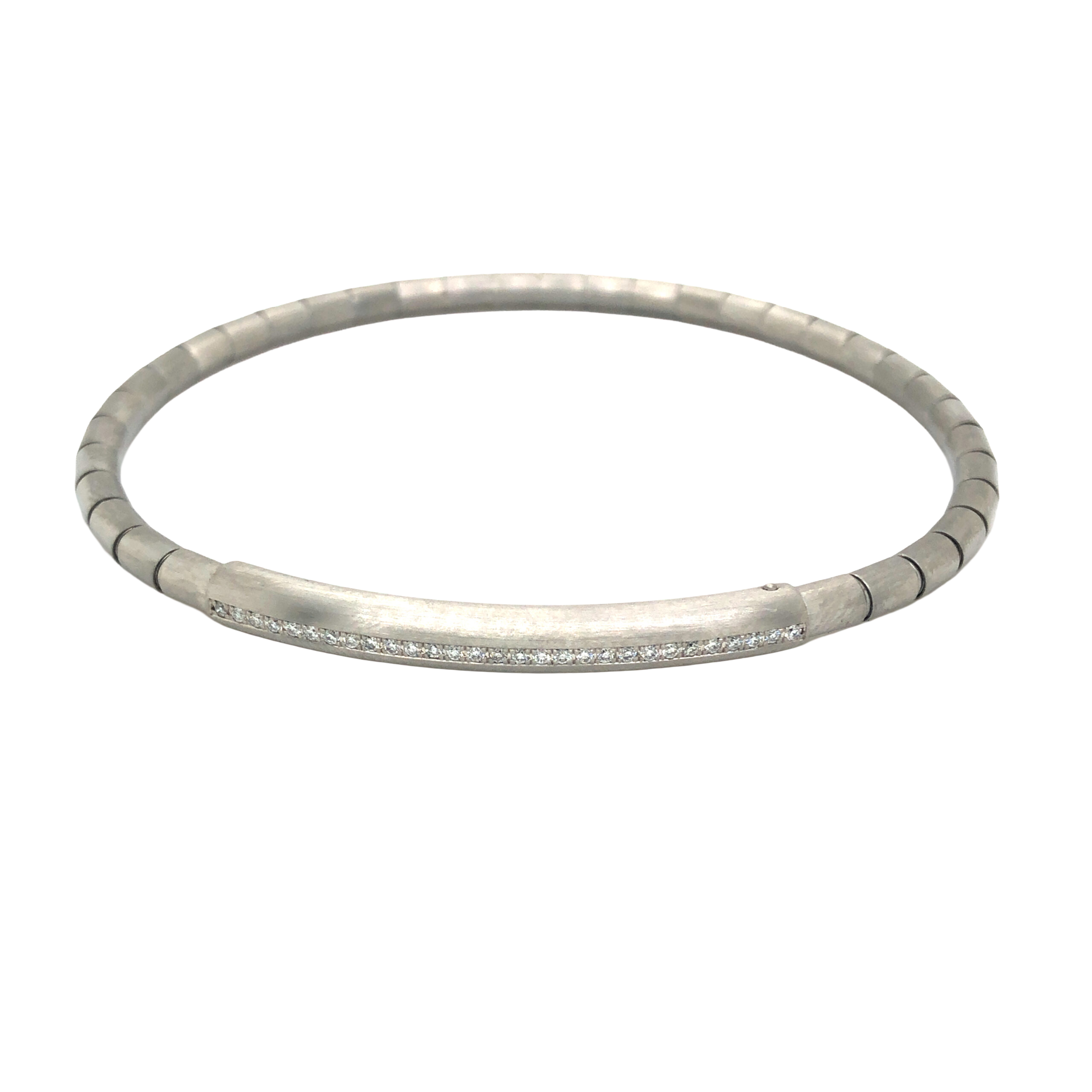 Armband in Platin 950 und Edelstahl mit Brillanten 0,145ct tw/vs 17,5 cm