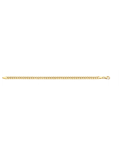 Armband gourmette schakel 14 karaat goud met zilver en kern