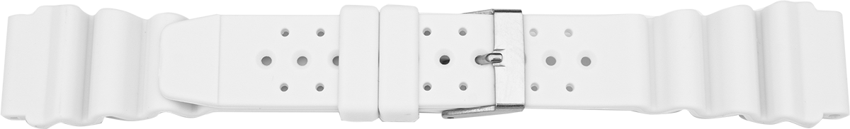horlogeband kunststof wit 18mm