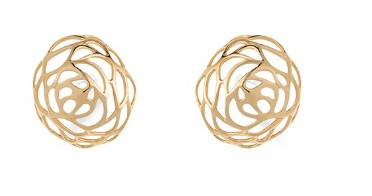 Geelgouden oorknoppen roos