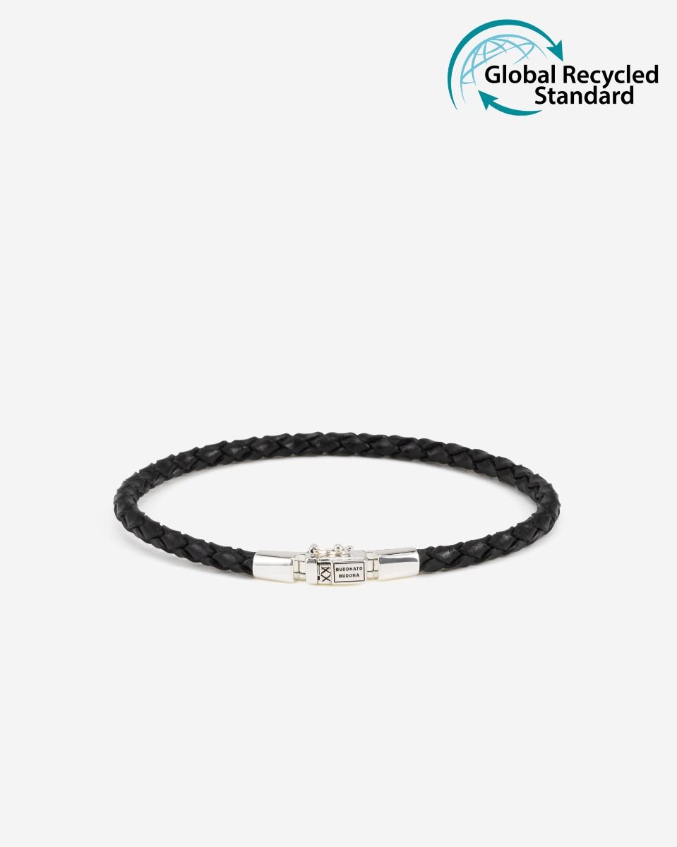 George Mini Leather Bracelet Black