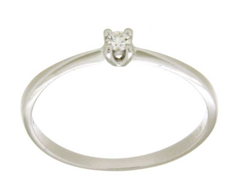 Mooie witgouden ring met diamant 0.05ct