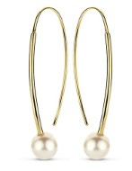 14kt gouden oorhanger met Parel