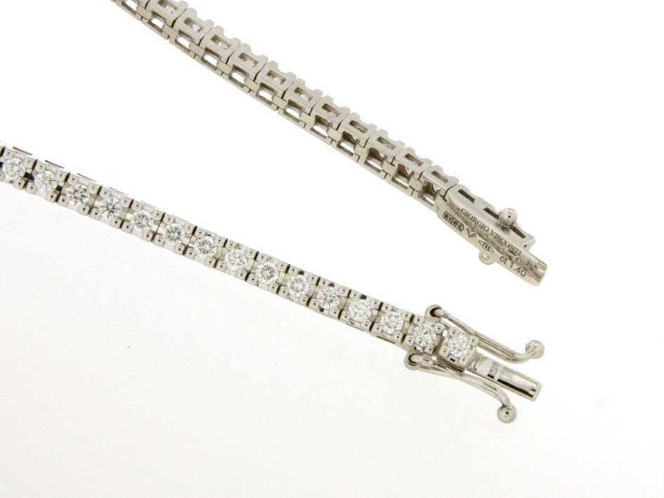 Prachtige witgouden tennisarmband met diamanten 1.40ct