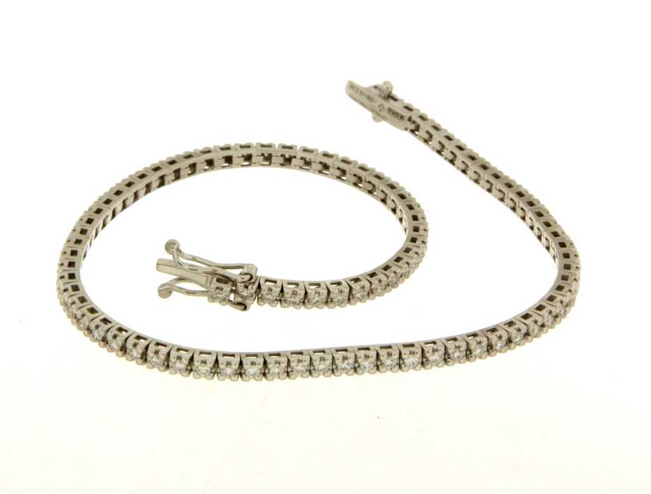 Elegante witgouden tennisarmband met diamanten 0.80ct