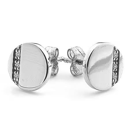 Zilver oorbellen met diamantjes
Zilveren oorstekers 'Silhouette Circle' bezet met diamantjes, Hot Diamonds in luxe geschenkverpakking. Stevige ronde oorbellen, elke oorbel bezet met 3 diamantjes, de diameter van het ornament is 9 mm. De oorstekers zijn mooi te combineren met het collier en de ring uit de Silhouette lijn van Hot Diamonds.

DE445 Hot Diamonds zilveren oorstekers Silhouette Circle