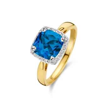 14 kr BS gwg brill ring london blue topaas